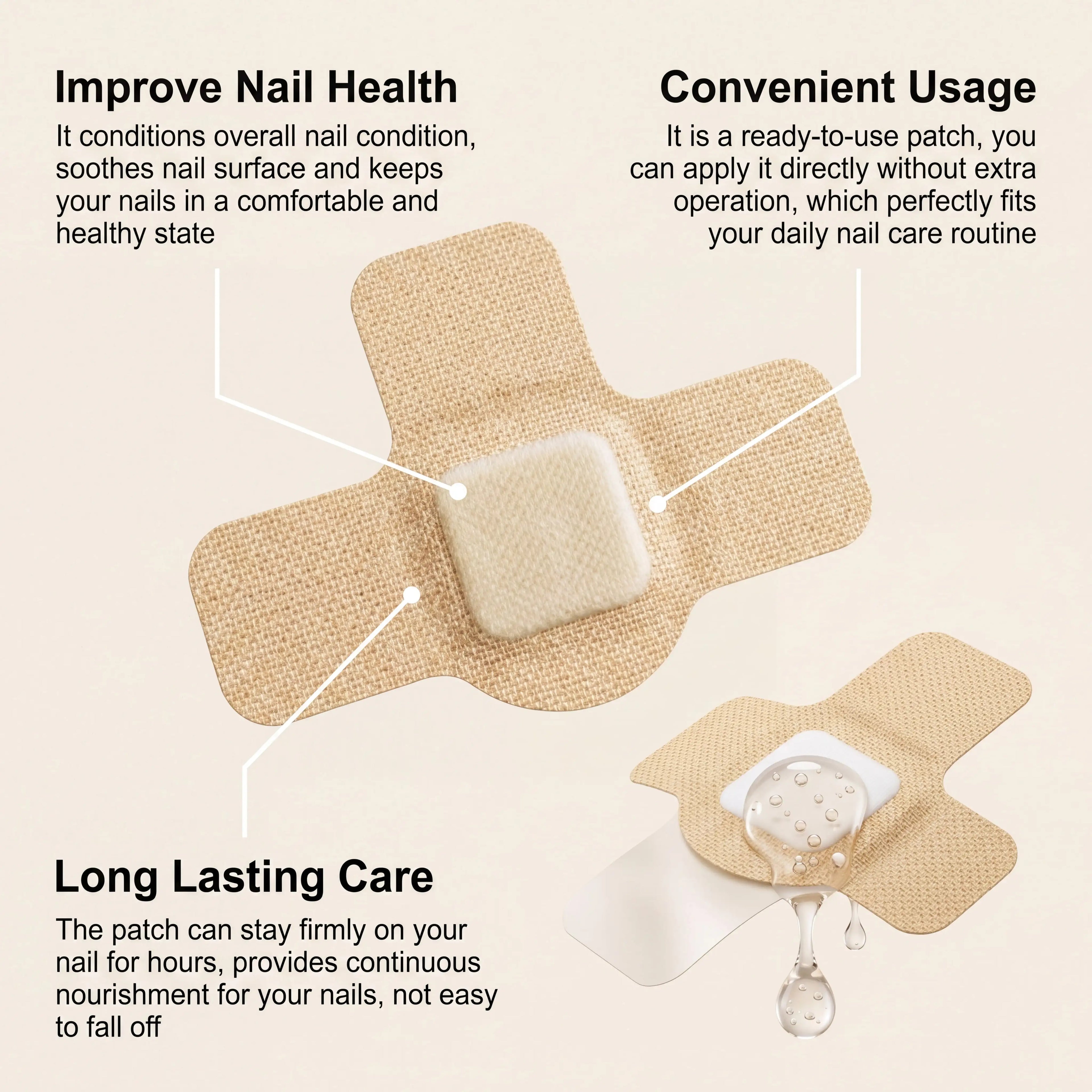 21pcs Overnight Nail Care Patches Flaky Skin Care Stabilizing Restoring Soothing Redness Daily Grooming Care Patches Eazy Carry Zpaxo