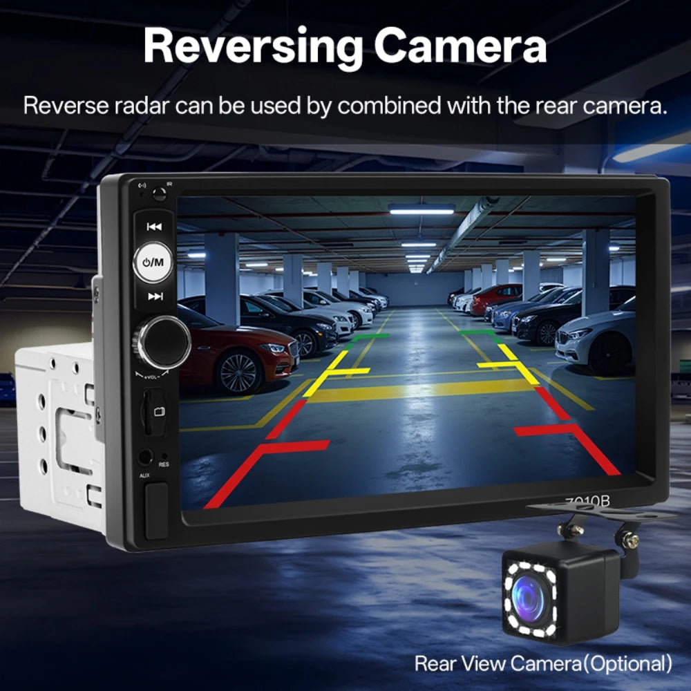 Hippicron 7-inch Car MP5 Radio 1 DIN Multimedia Player Bluetooth