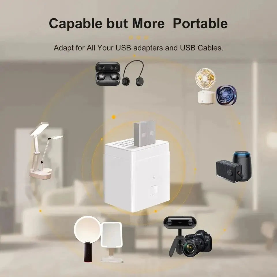 Tuya WiFi Smart Micro USB Adaptor 5V WiFi USB Power Adaptor Smart Timing Charge Plug Work With Alexa Google Home Voice Assistant Zpaxo