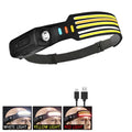 KDULIT COB LED Headlamp USB Rechargeable Waterproof Camping