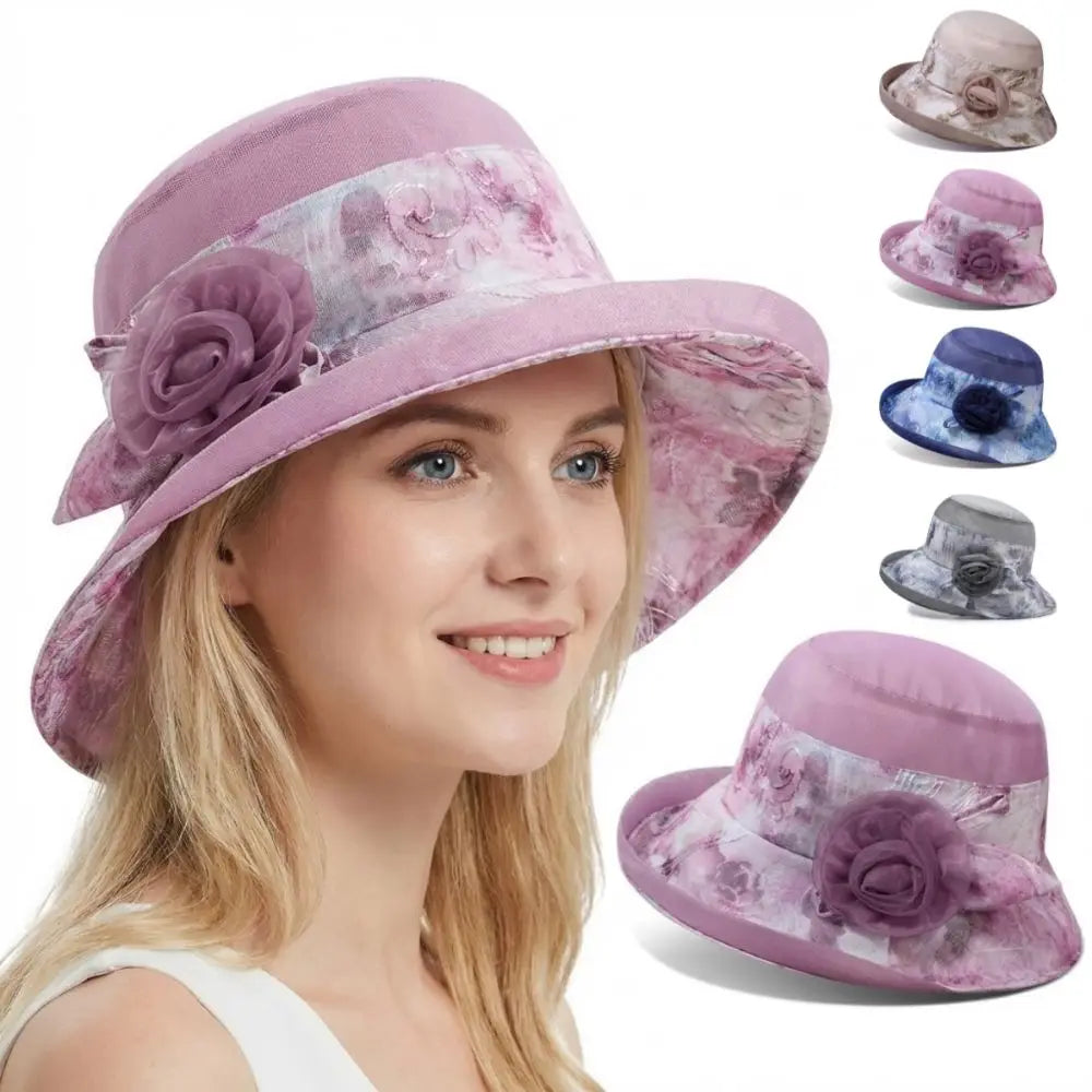 Trendy Bow Design Women's Sun Hat Wide Brim UV Protection Bucket Hat Breathable Lightweight Fisherman's Hat Summer Outdoor Zpaxo