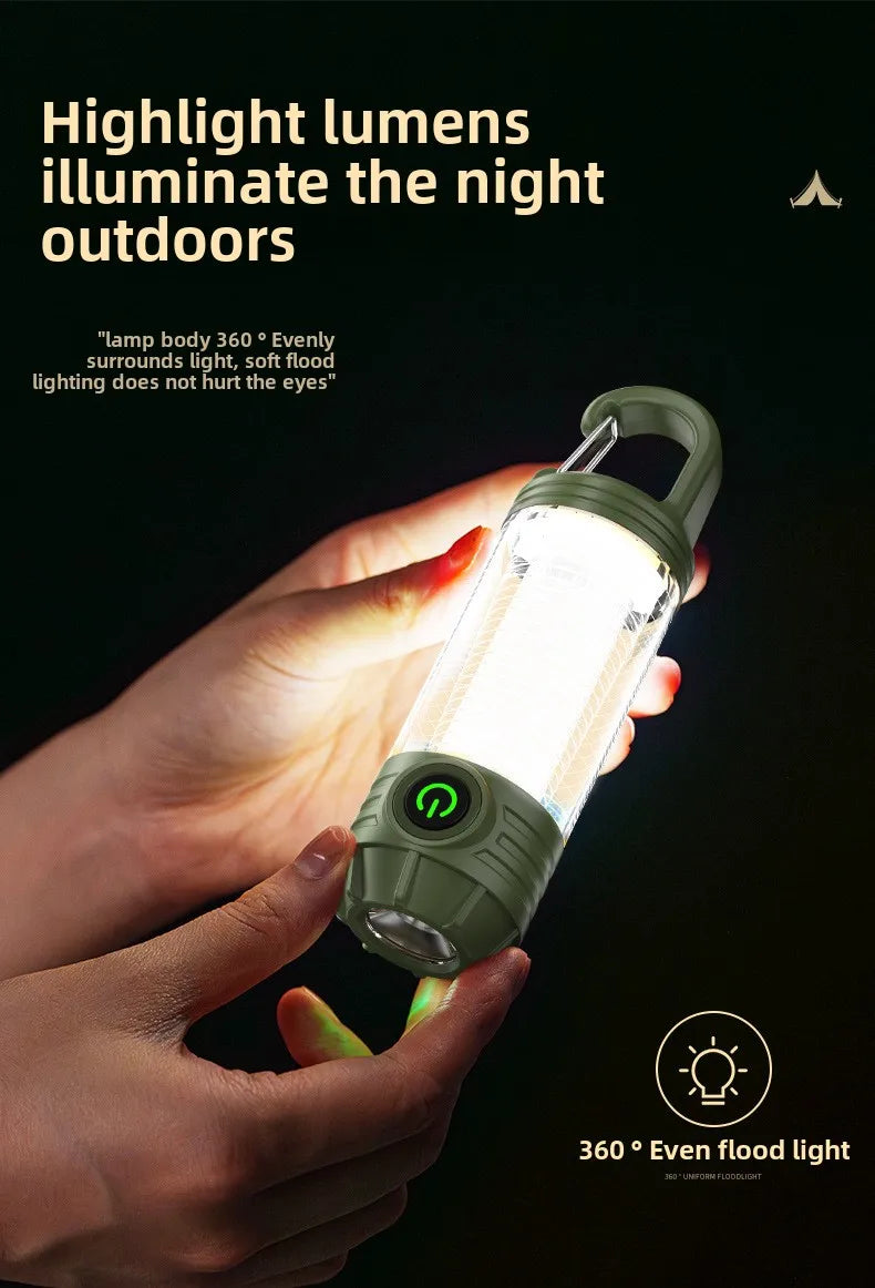 LED Camping Light Portable Type-c Rechargeable Atmosphere Long Zpaxo