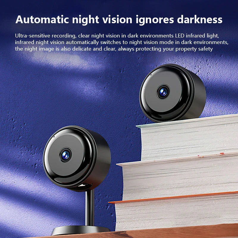 Mini Security Camera Indoor Wireless Built-in Battery Human Detection
