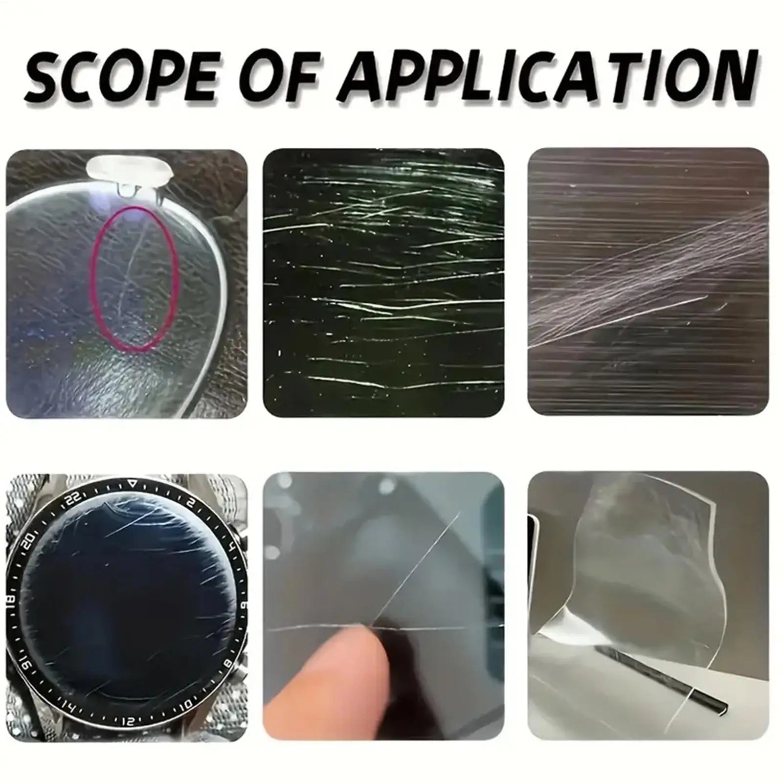 Lens Scratch Repair Paste Windshield Glass Phone Camera Watch Window