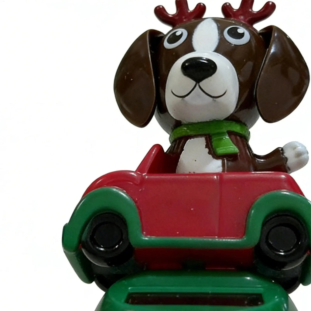 Solar Shaking Head Dog Car Dashboard Ornament | Funny Figurine Solar Dashboard Figurine Zpaxo
