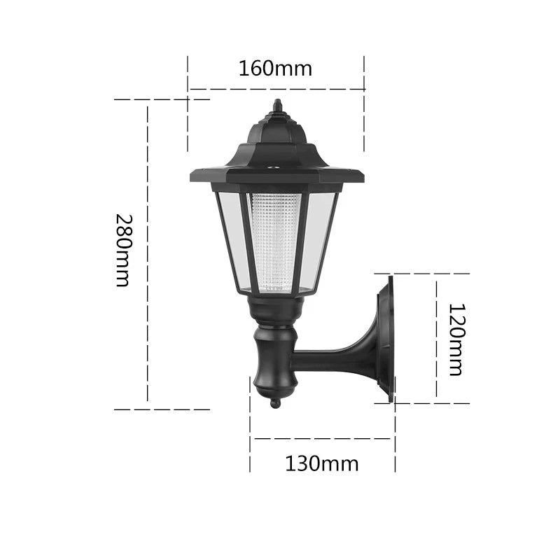 Solar LED Lights Outdoor Garden Landscape Lawn Lamp Walkway Driveway Zpaxo Medium-Wall Light White Light China Mainland