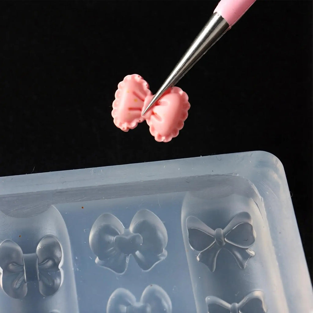 Silicone 3D Bow Mold Reusable DIY Decoration Manicure Design Tool