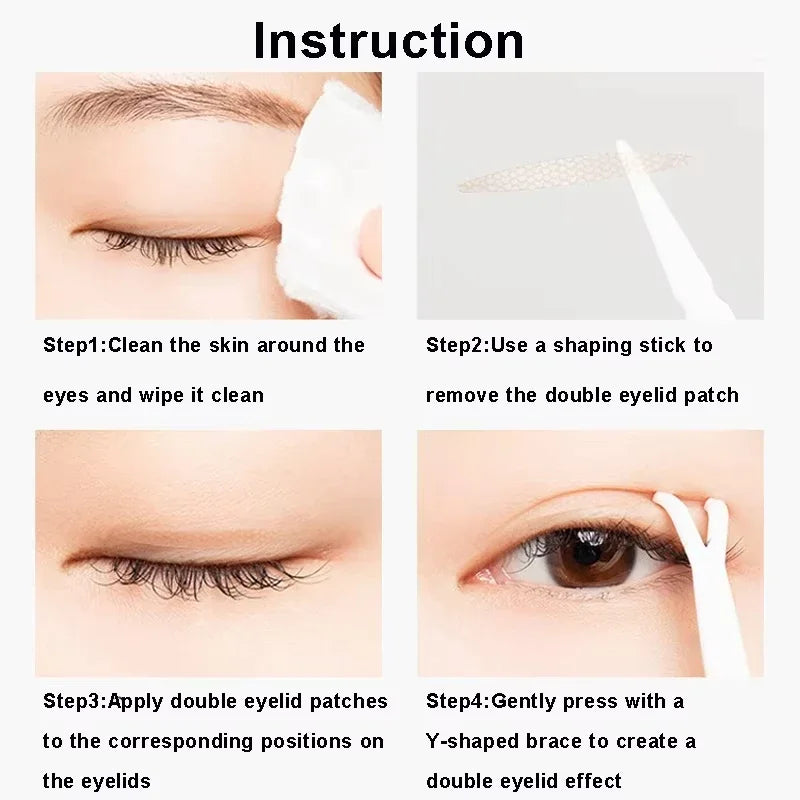 Eye Lift Strips Double Eyelid Tape Clear Gray Stripe Big Eyes