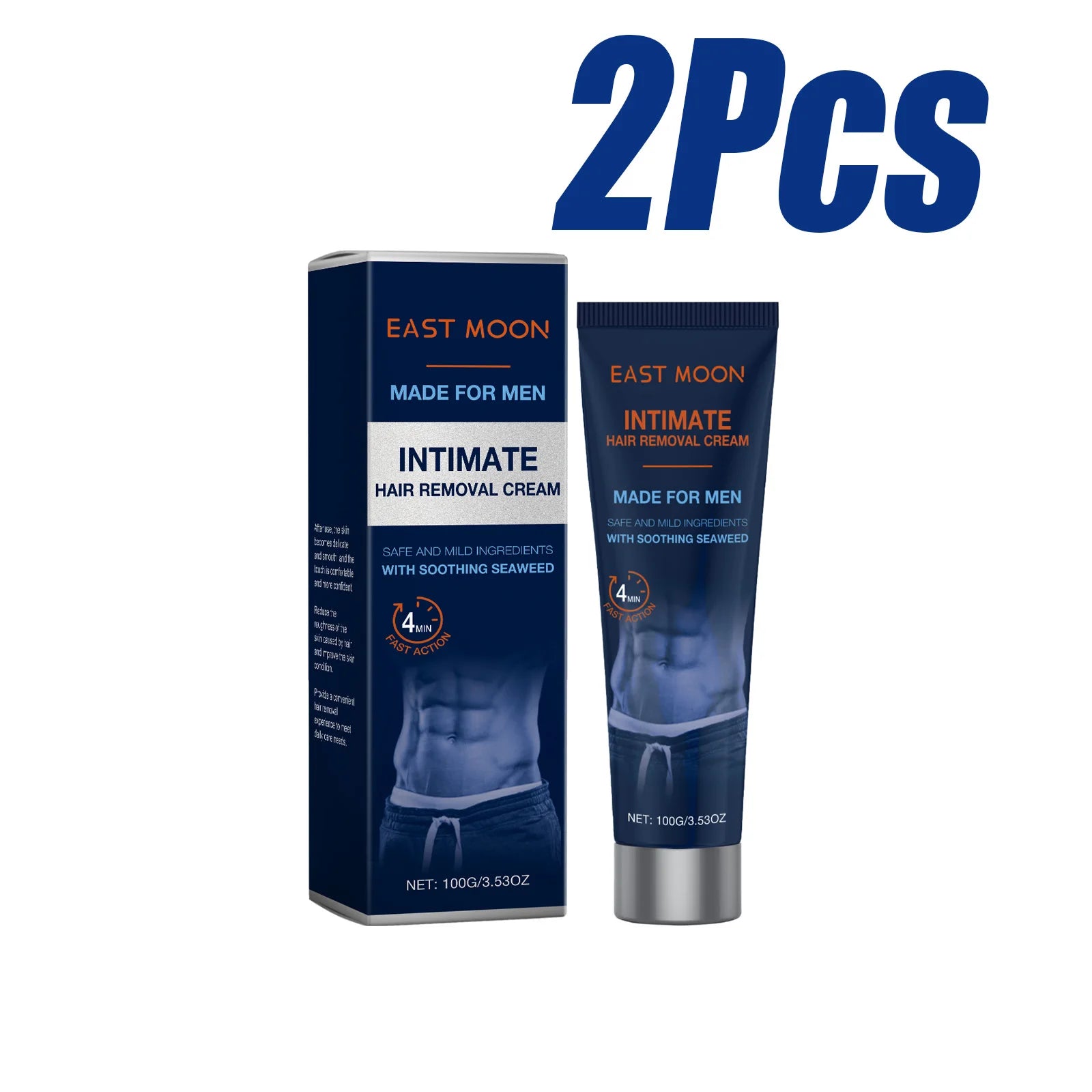 Men's Avocado Hair Removal Cream – Body, Legs & Intimate Areas Hair Removal Cream Zpaxo 2 x 100g Boxed