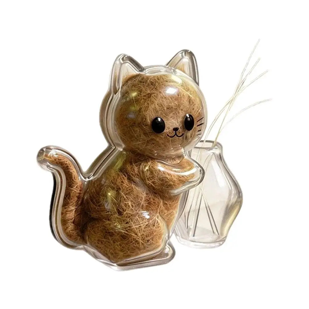 Cute Cat Fur Whiskers Transparent Hair Storage Box Refrigerator Magnets Pet Fur Keepsake Capsule DIY Souvenirs Cat Whiskers Zpaxo 1PC
