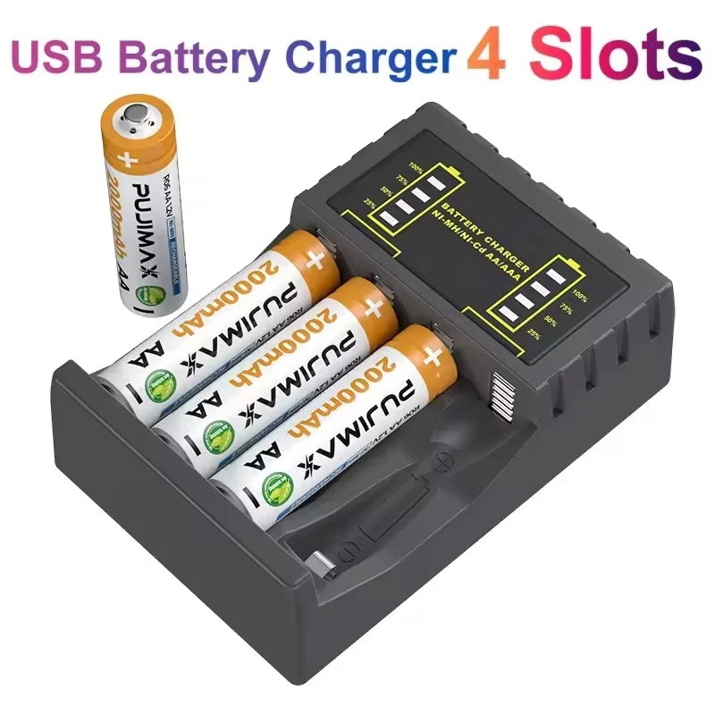 Smart Charging Power Management AA AAA Battery Charger For AA AAA No.5 No.7 Batteries Daily Electronics Power Tools Accessory Zpaxo