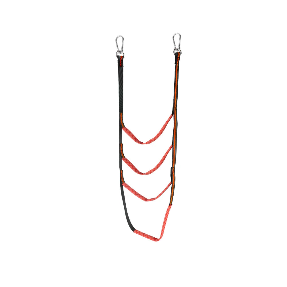 Launching Ladder Boat Folding Ladder Portable Yacht Boat Side Hanging Ladder 3/4/5 Step Boat Rope Ladder Boarding Soft Ladder Zpaxo Red 4 Step