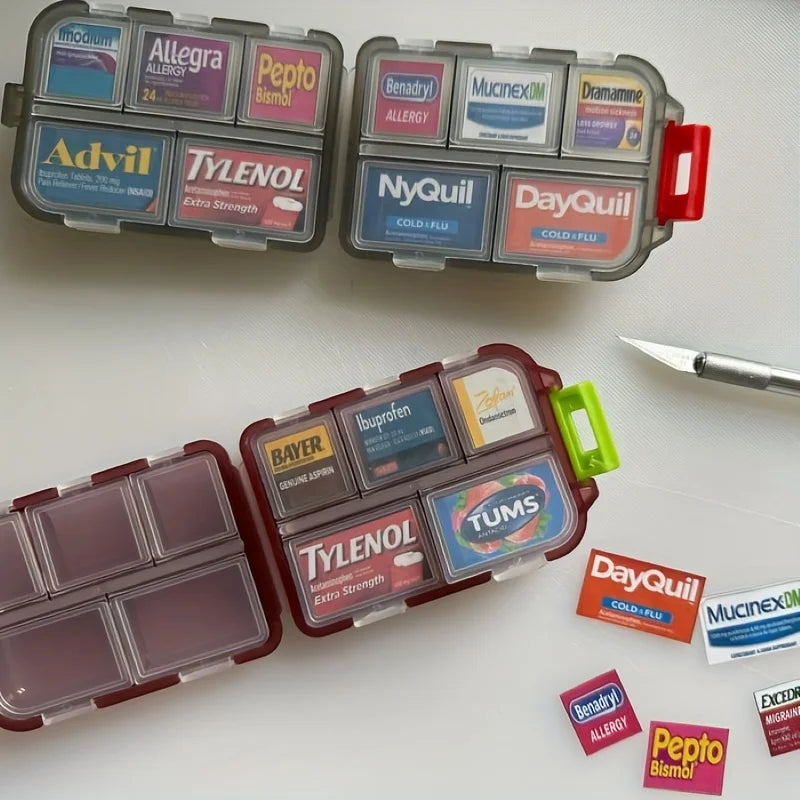 Tcare Travel Pill Organizer Moisture Proof Pills Box Pocket Purse