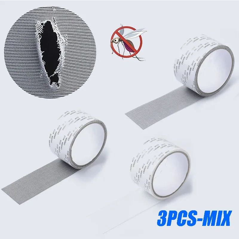 1ps Easy-to-Apply Waterproof Window Screen Repair Tape – Keep Mosquitoes Out with Our Anti-Insect, Self-Adhesive Mesh Patch Zpaxo 3PCS-MIX
