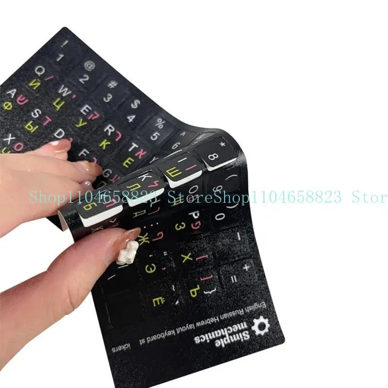 652F Keyboard Letter Sticker Keypad Cover Foil Desktop Computer Zpaxo