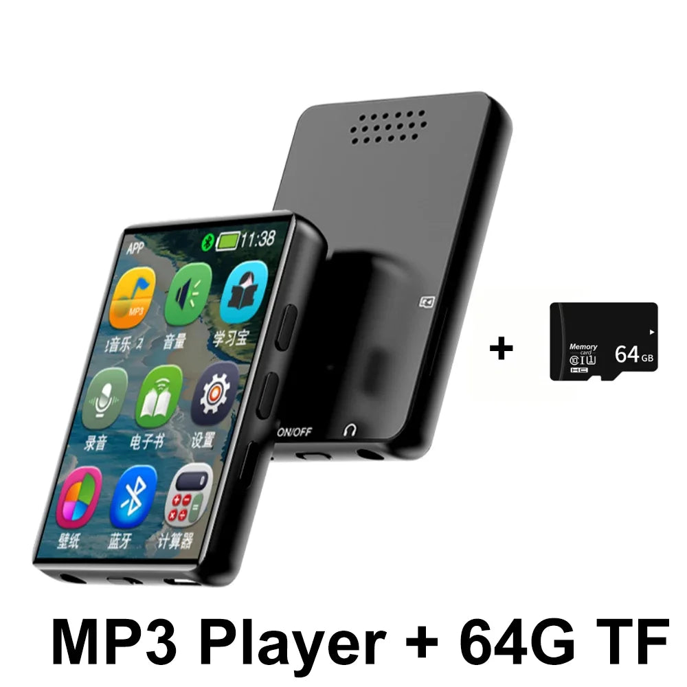 KEBIDUMEI MP3 Player 2 0 Touch Screen Bluetooth Walkman Student Music Zpaxo MP3 with 64G