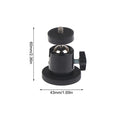 Magnetic Action Camera Suction Cup Bracket With 1/4" Screw Ballhead Hole Tripod Mount For Camera Smartphone Fill Light Stand Zpaxo 43mm