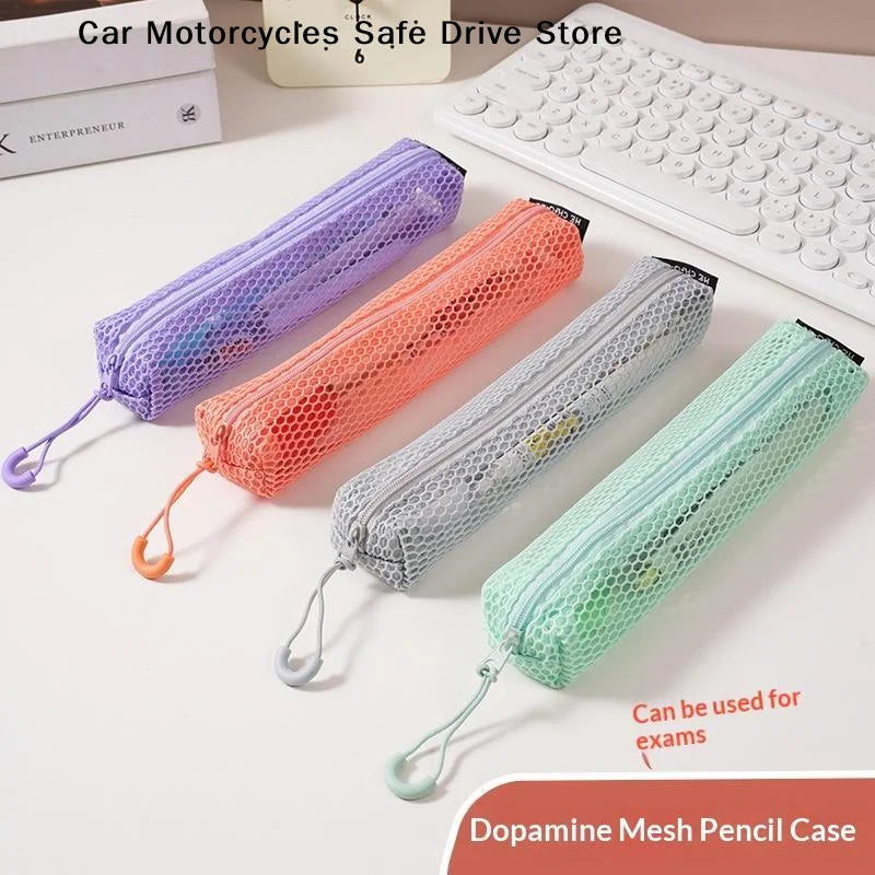 MDopamine Rectangle Mesh Cosmetic Organization Storage Bag Zipper