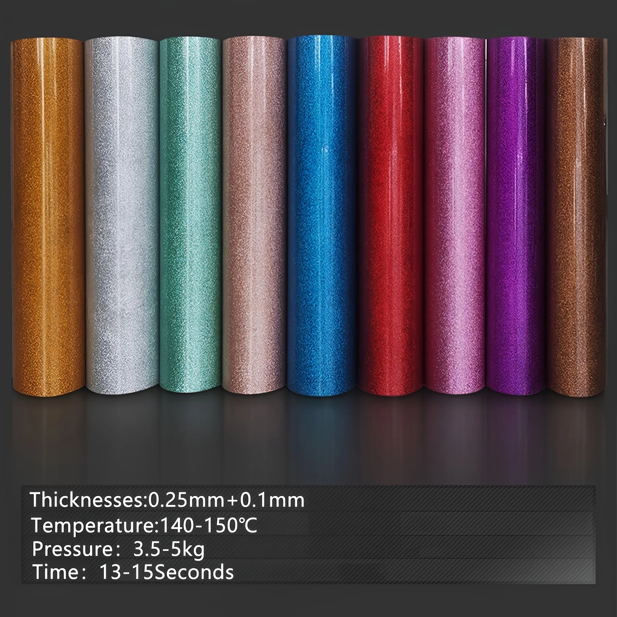 20 Sheets Glitter Heat Transfer Vinyl, Iron-on Vinyl Glitter HTV Perfect for Heat Press on T-Shirts, Clothes, Bags, Pillows Zpaxo