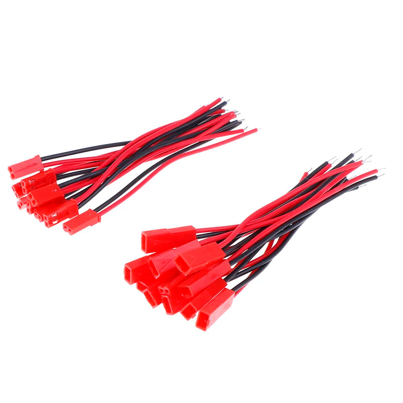 20pcs 2 Pin connector male female jst plug cable 22 awg wire for rc battery Zpaxo