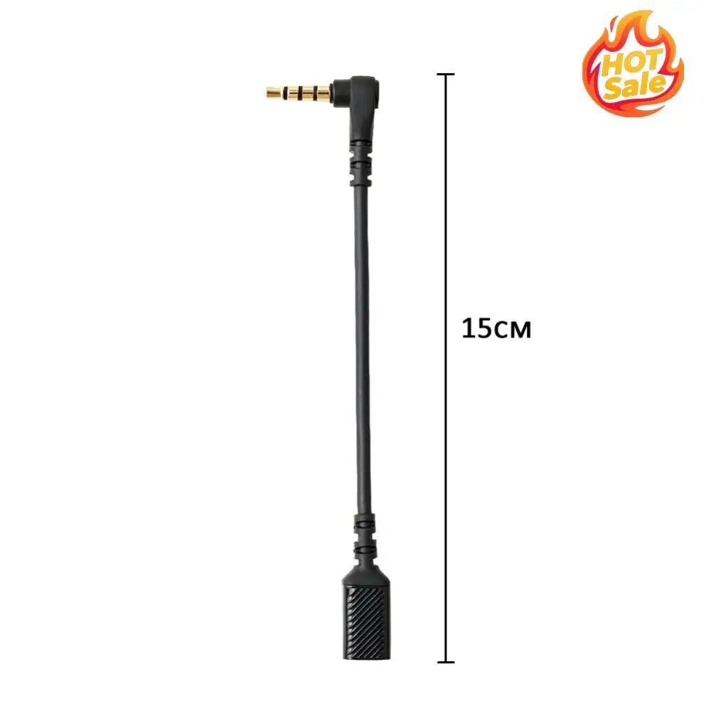 Replacement Sound Card Audio Cable Black Male to Female Cable Adapter for SteelSeries Arctis 7 5 3 Gaming Headset Zpaxo