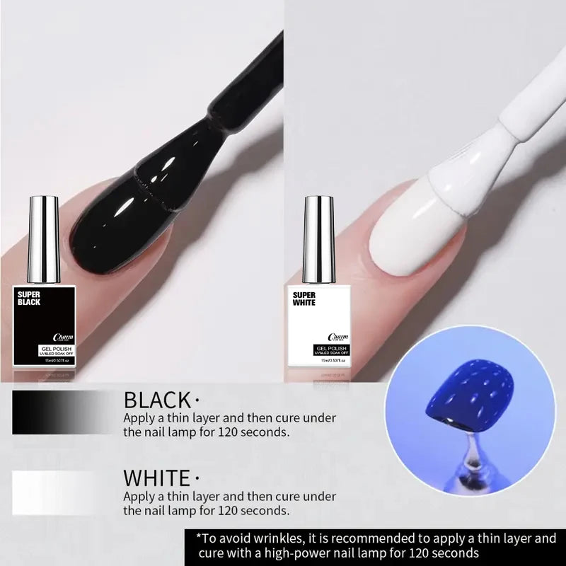 Gel Nail Polish DIY Semi Permanent Soak Off UV LED Varnish Art Design Zpaxo