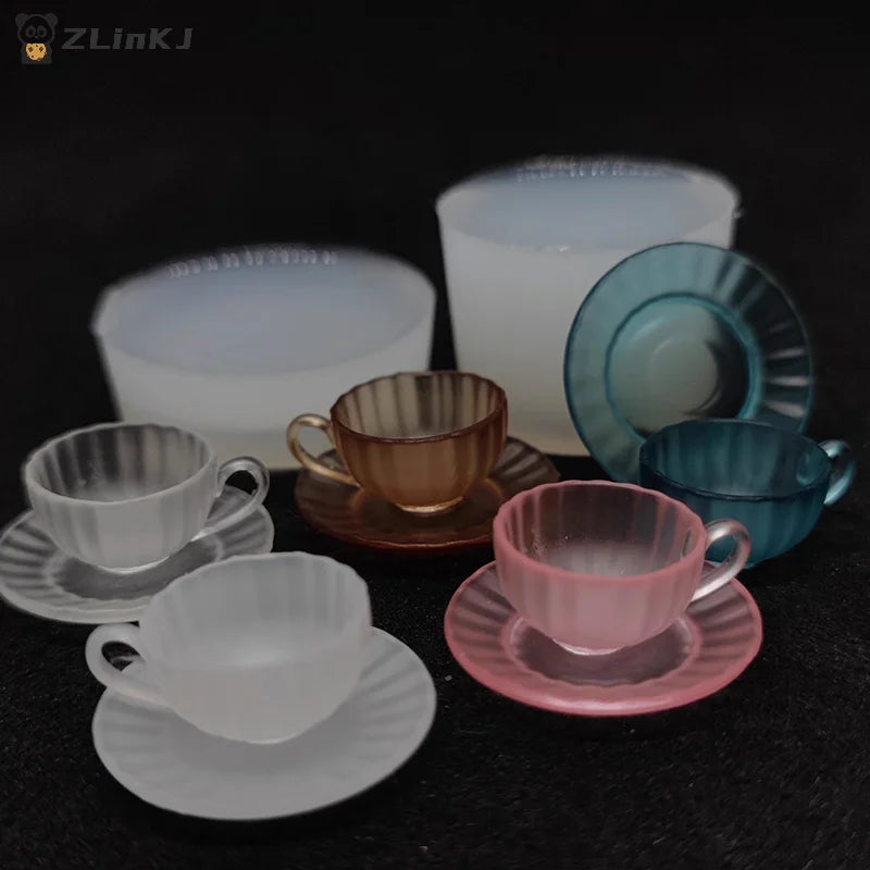Dollhouse Food Play Miniature Tea Cup Silicone Mold UV Epoxy Turnover Zpaxo