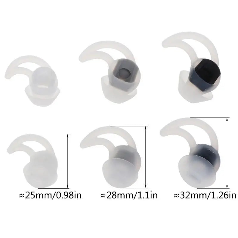 Replacement Silicone Tips for In Ear Earphones Earbuds Earhook For Sound Sport Wireless QC20 QC30 Noise Isolation Zpaxo