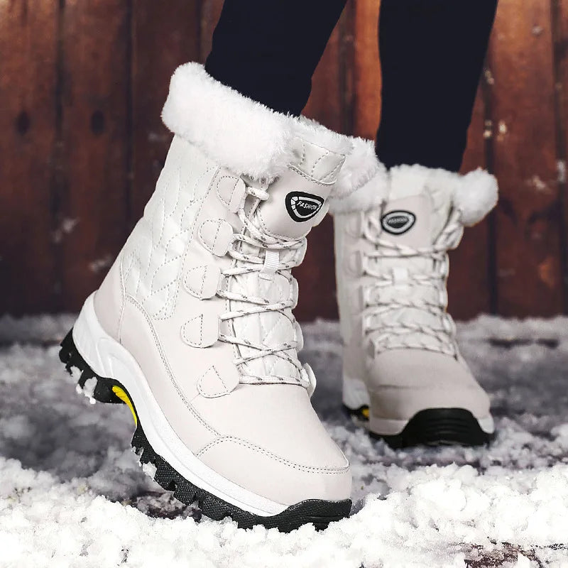 CINESSD Women Classic Snow Boots Winter Warm Shoes Handmade Platform Zpaxo