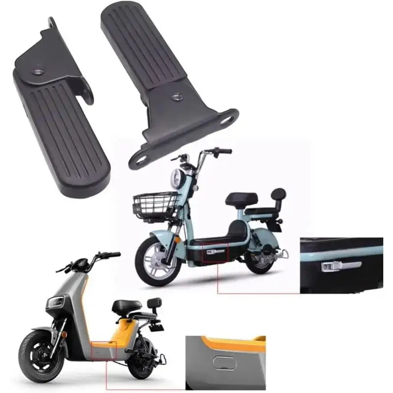 Foldable E-Bike Front Foot Pedals – Yadea Aima Harley U1 Anti-Slip