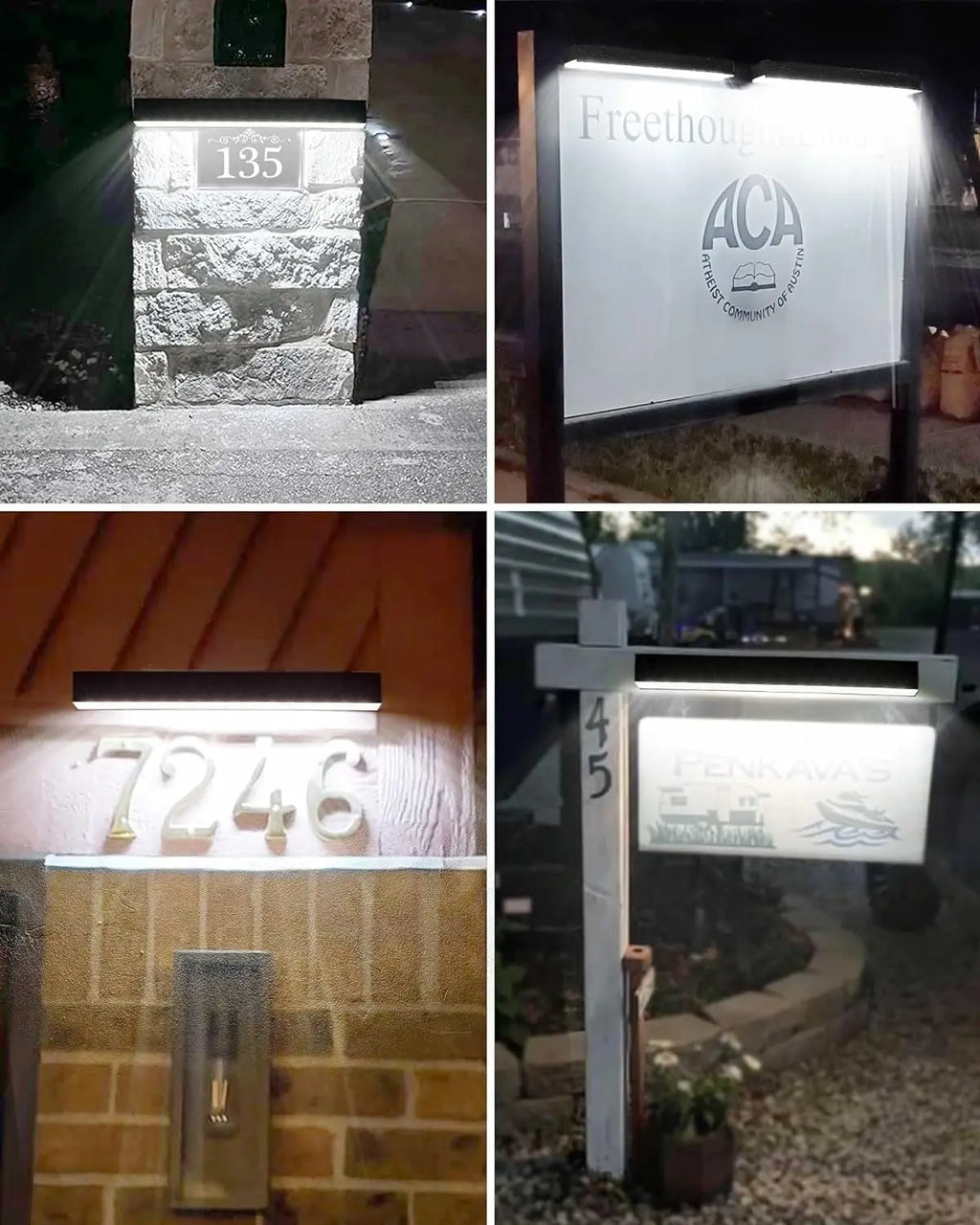 Solar Billboard Lights Led White/Warm Wall Garden Lamp Waterproof IP65 for Address Sign Lights Open House Signs Solar Light Zpaxo