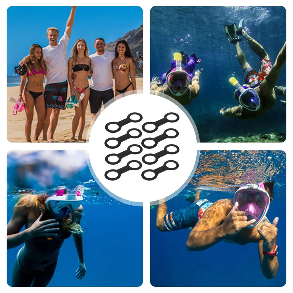Snorkel Keeper Quick Release Double-ring Flexible Silicone Retainer