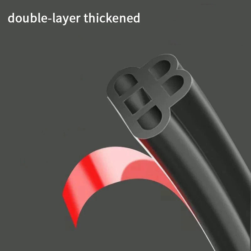 5M Universal Rubber Car Door Seal Strip – Soundproof Weatherstrip