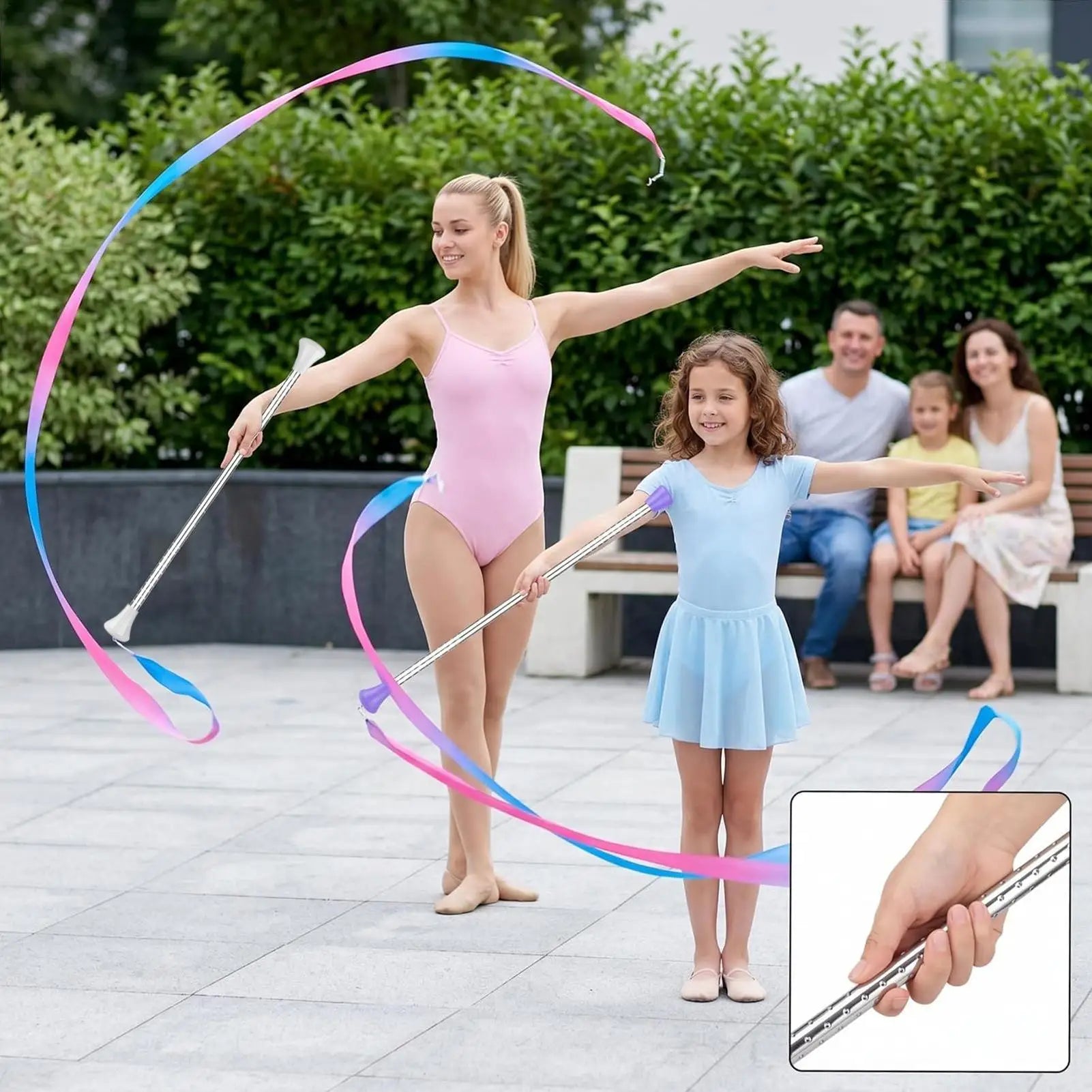 Twirling Baton Stainless Steel Dance Gymnastics Non-slip Handle