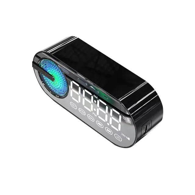 USB Charging FM Radio Alarm Clock Wireless Bluetooth Speaker Quiet
