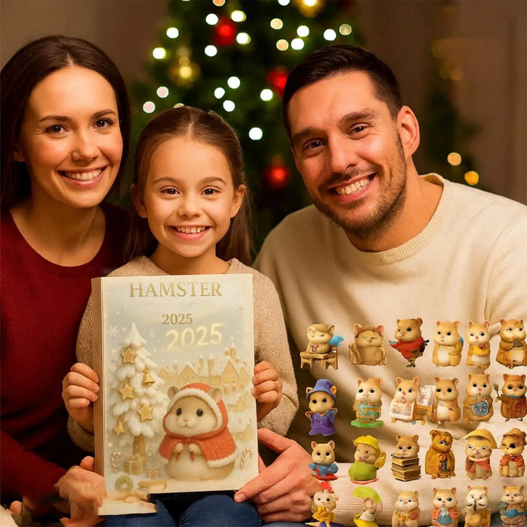 Hamster Advent Calendar 2025 24 Days 2D Acrylic Christmas Tree
