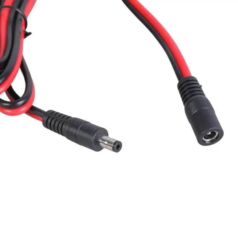 652F Length Power Cable 5 5mmx2 Male Female Adapter Line Black Zpaxo