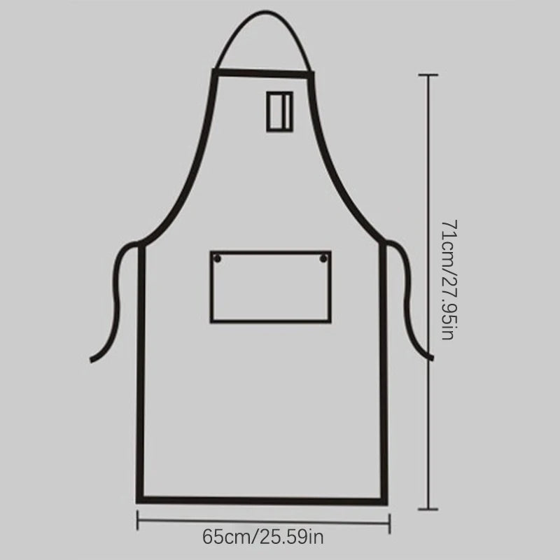 Adjustable Neckband Waistline Denim Apron Convenient Front Pocket Foldable Soft Wear-resistant Overalls For Home Kitchen Garden Zpaxo