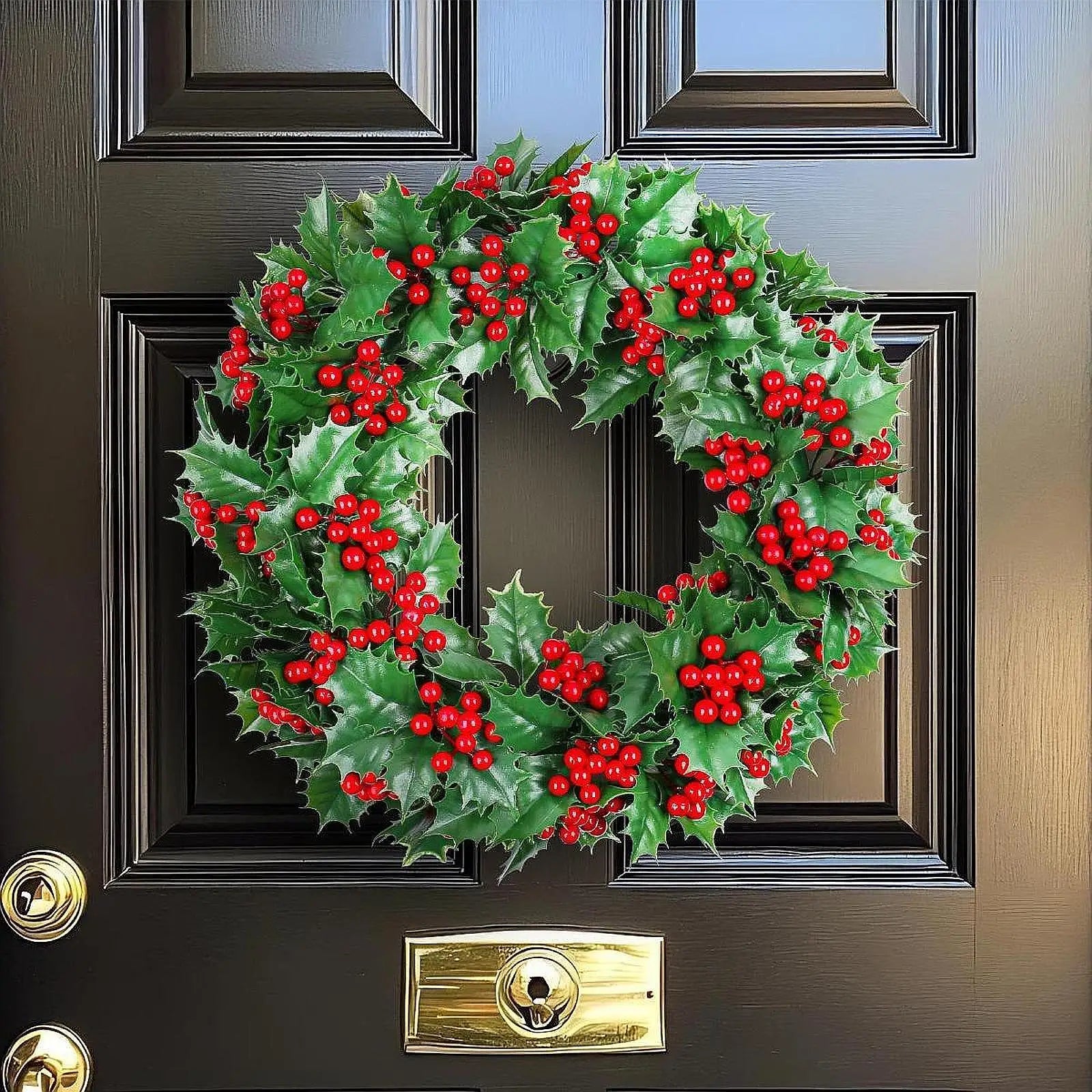 Artificial Christmas Wreath Garland Green Leaves Ornament Zpaxo