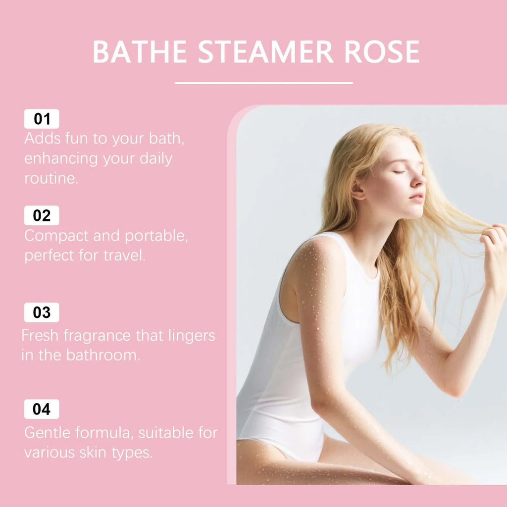 Rose Aromatherapy Shower Tablets – Relaxing Shower Steamers 8pc Aromatherapy Shower Steamers Zpaxo