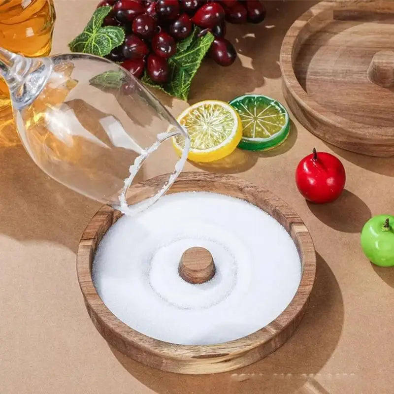 Cocktail Rimmers Drinks Margarita Salt Rimmer Multipurpose Wooden