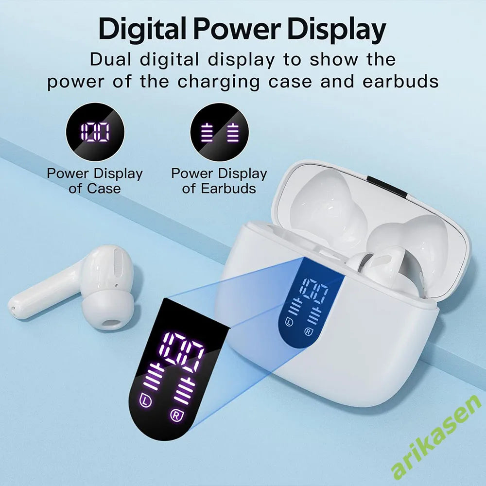 TWS Earphones Bluetooth Wireless Headphones IPX7 Waterproof Earbuds