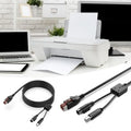 652F 24V Powered USB to 3Pin Power Din Male USB2.0 B Male Data Power Cable Adapter For Barcode Scanning Guns Accessories Zpaxo CN