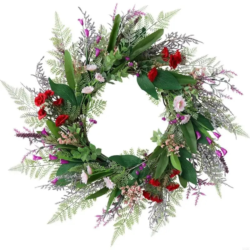 Premium Faux Plant Wreath Flower Design Functional Indoors Outdoor