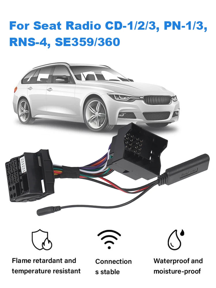 Car Radio Audio Music Device Bluetooth-compatible Aux Adapter Harness