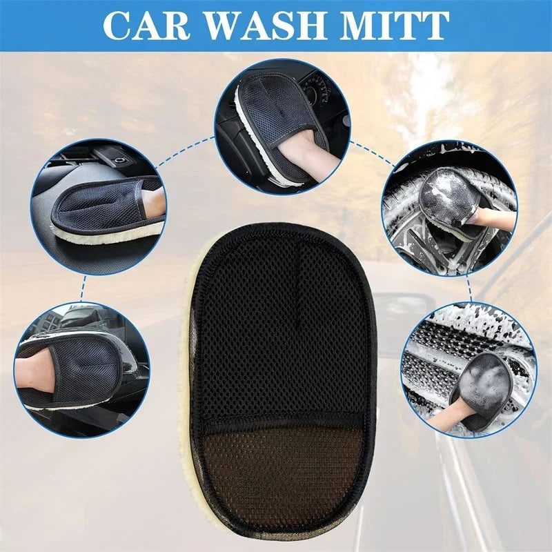 Microfibre Car Wash Mitt Gloves – 1/3/5/10 Pack | Auto & Home