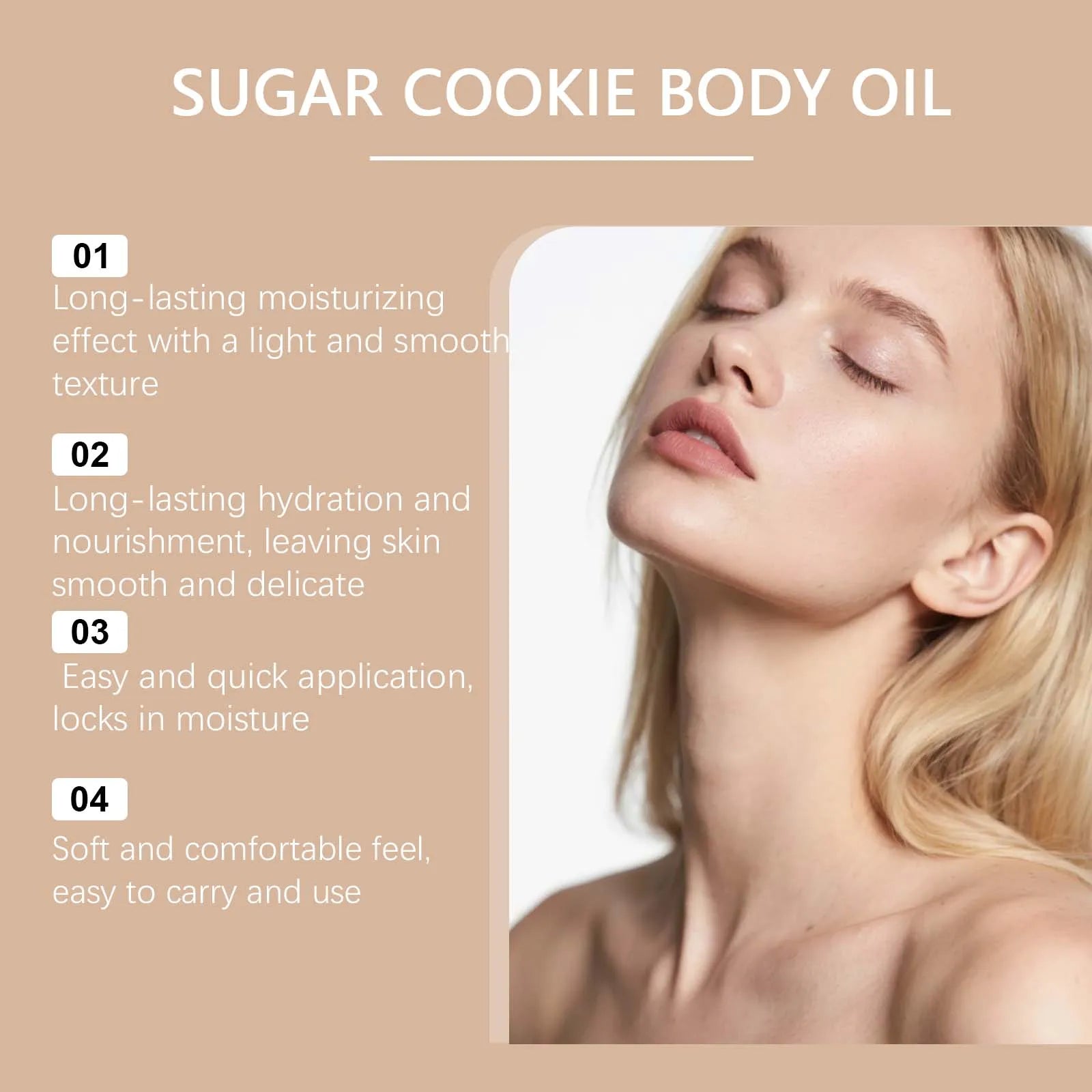 Hoygi Sugar Cookie Body Oil – Moisturizing Fragrance Oil 30ml Fragrance Body Oil Zpaxo