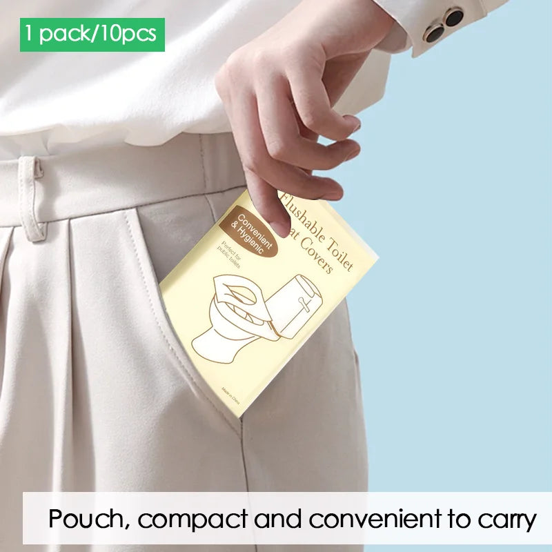 Water Soluble Toilet Cover Flushable Plant Based Individually Wrapped