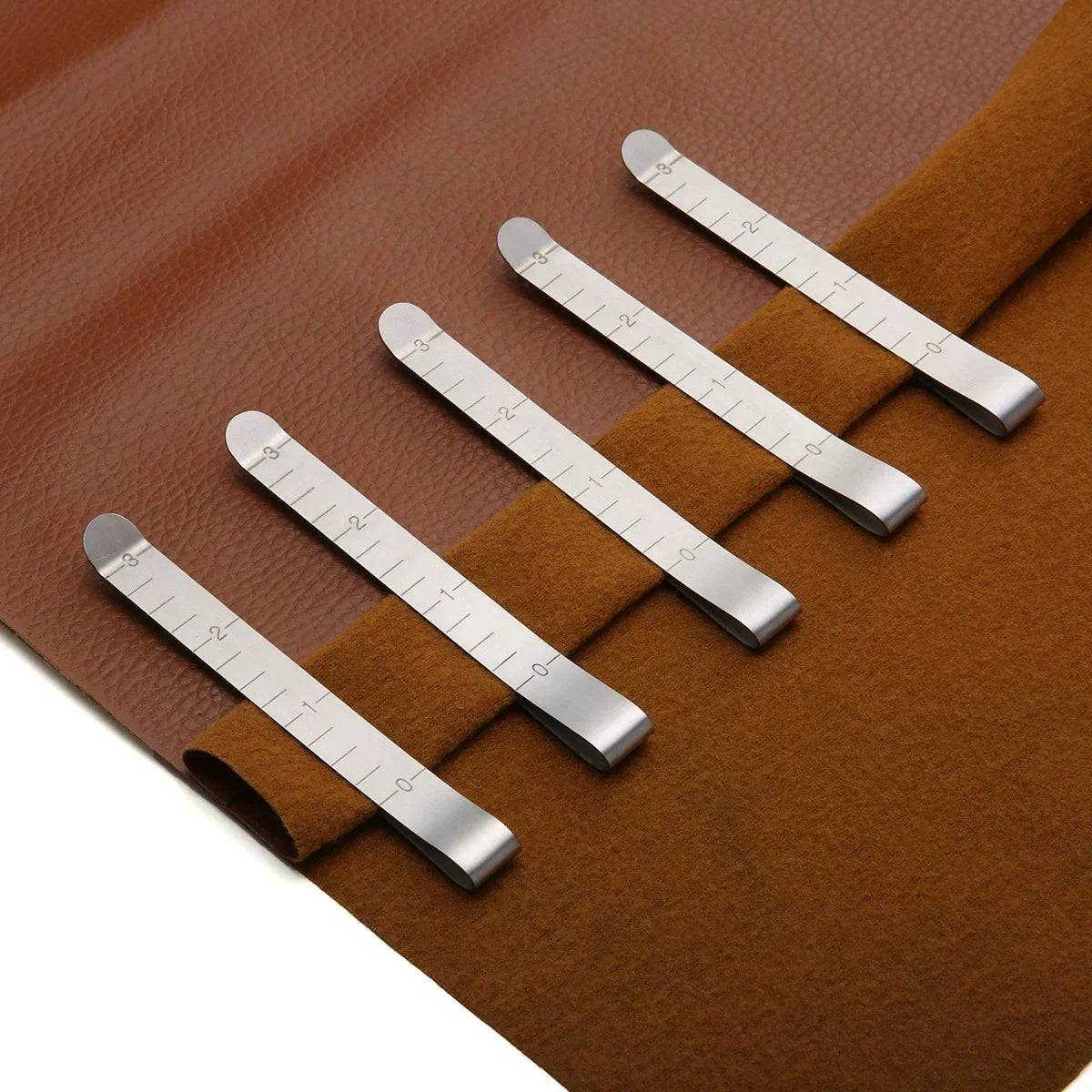 1/3/5Pcs Sewing Hemming Clips Stainless Steel Hemming Clips Metal Crimping Clip Fabric Measuring Ruler DIY Sewing Clip Tools Zpaxo
