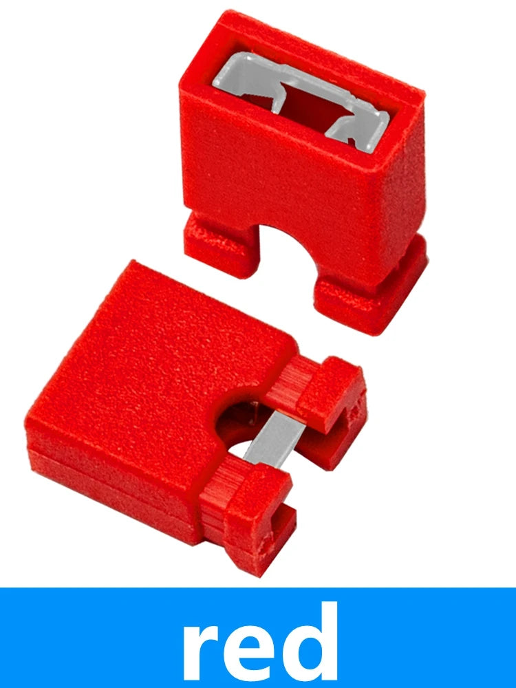 Shorting Jumper Caps Shunts PCB Pin Header Connector Parts Zpaxo RED